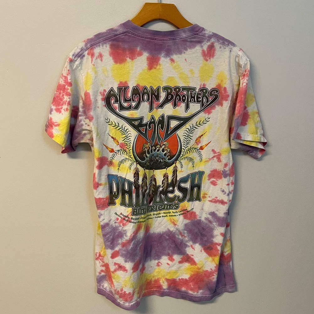 Allman Brothers Band Phil Lesh medium tie dye band tee tour tshirt